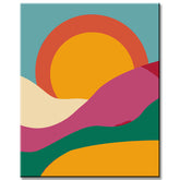 Painting by numbers minimalism art sunset